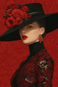 red-woman-art-print