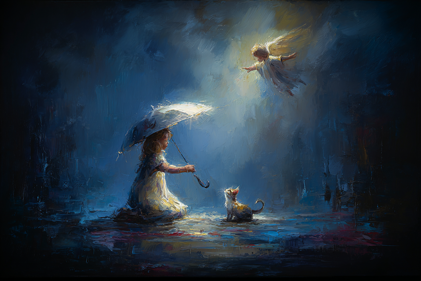 little-girl-angel-print