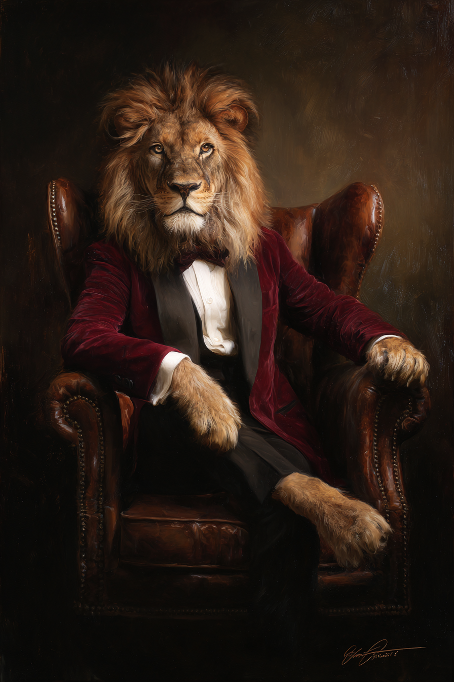 gentleman-lion-print