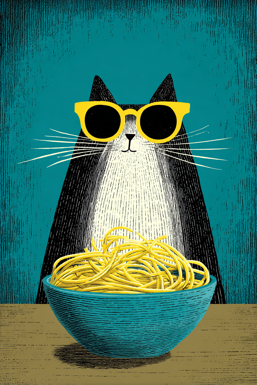 noodle-cat-print