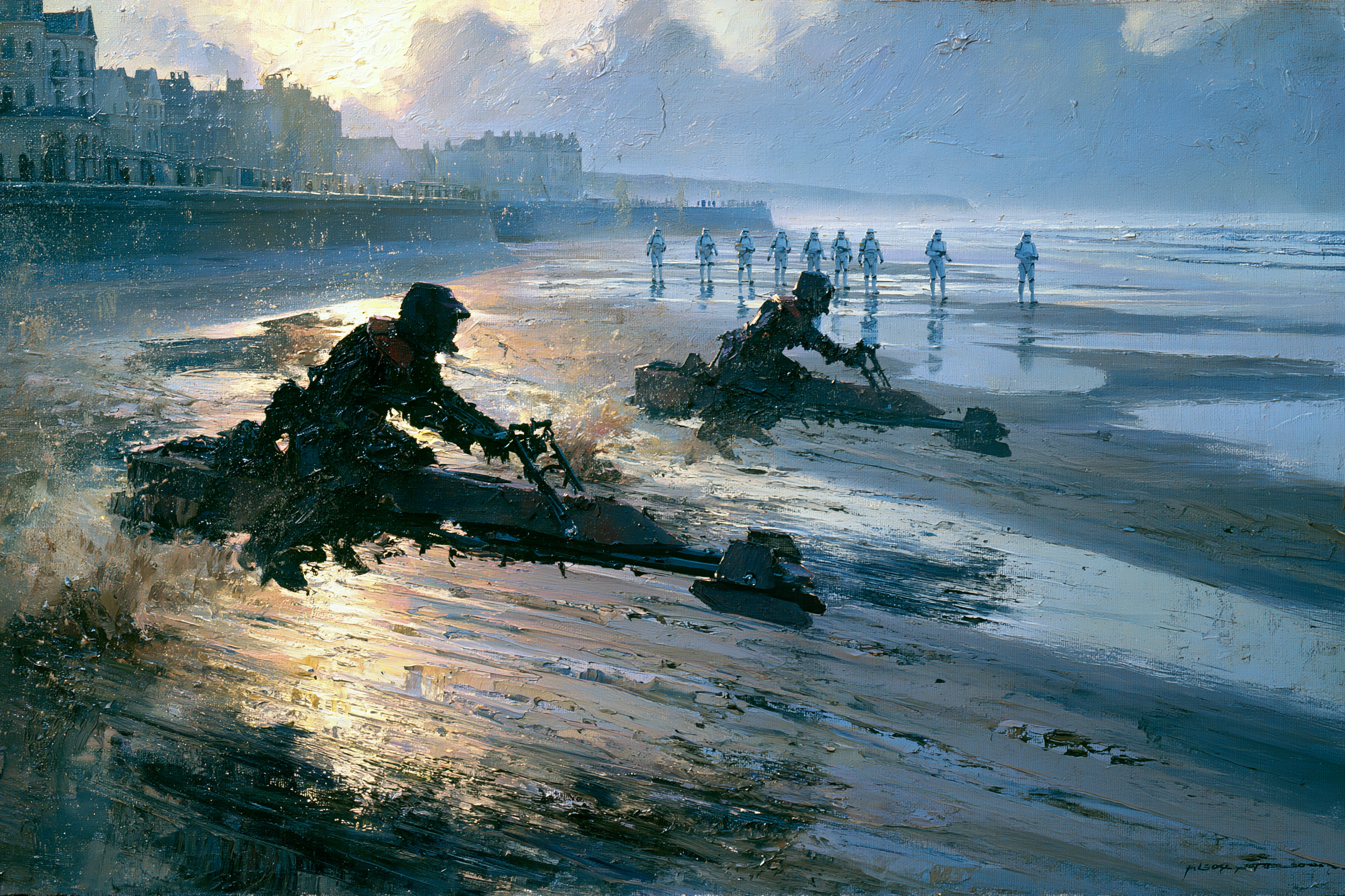 Speeder Bikes — Portrush | NI Star Wars Art Print